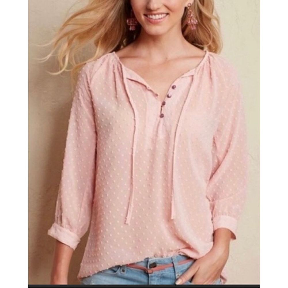 Matilda Jane Blush Swiss Dot Sheer Mae
Blouse‎ Size S